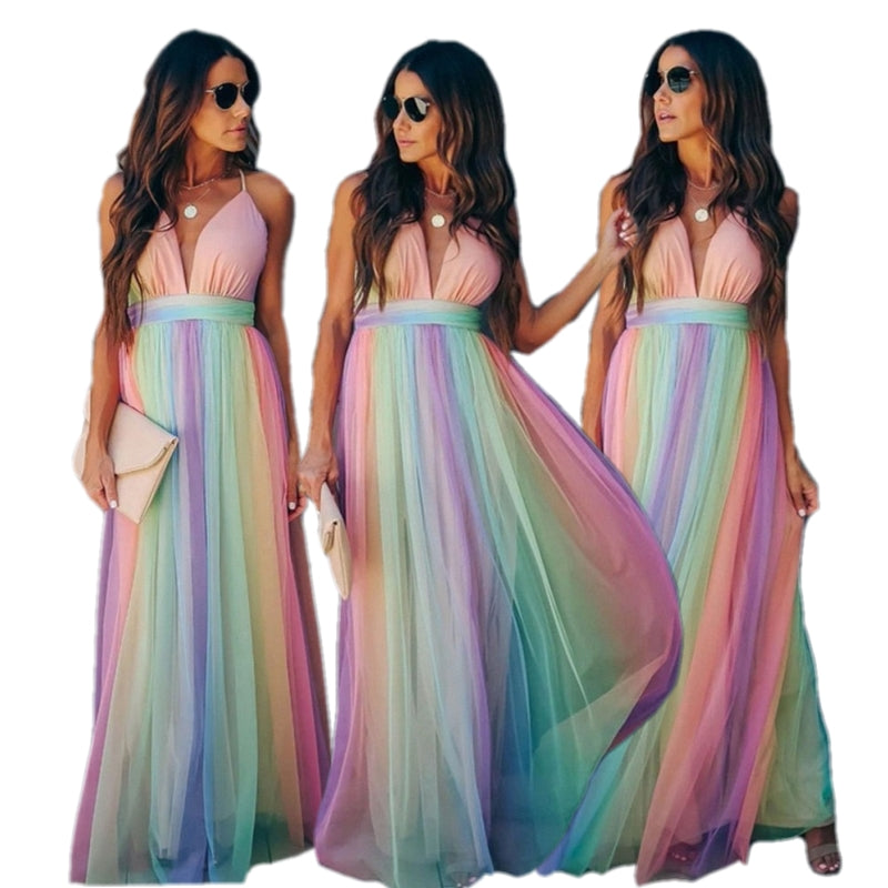 Elegant Long V-Neck Dress for Effortless Style