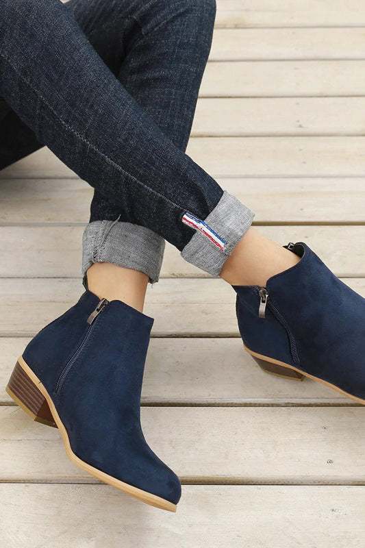 Stylish Short Boots with Comfortable Low Heels