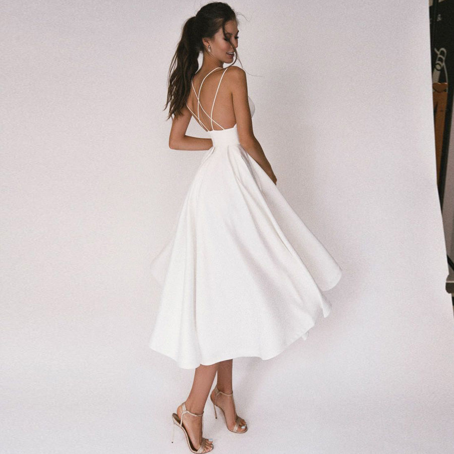 V-Neck Fluid Dress for Effortless Style and Comfort