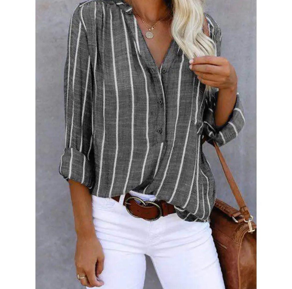 Elegant Striped Blouse with Classic Design