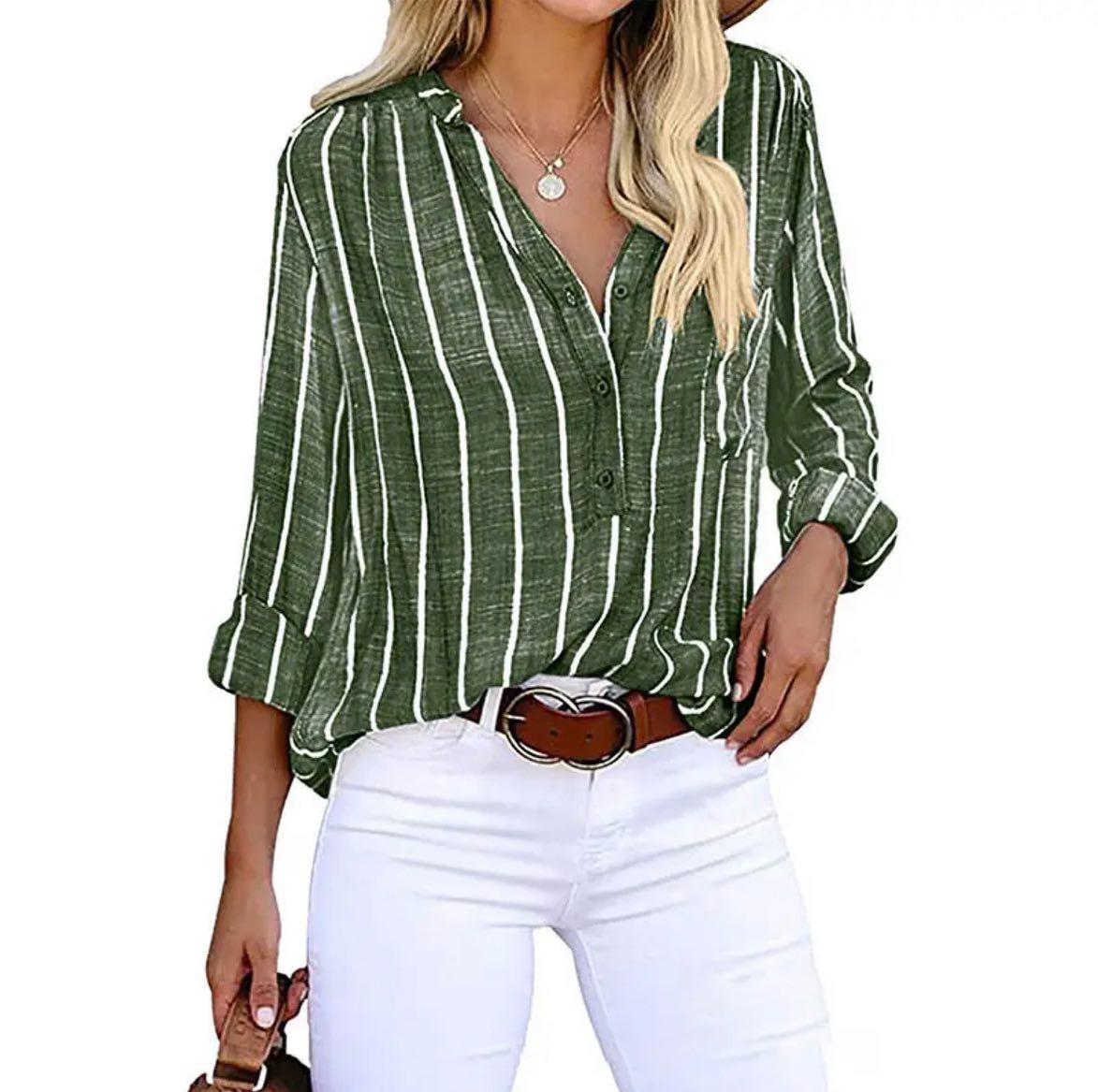 Elegant Striped Blouse with Classic Design