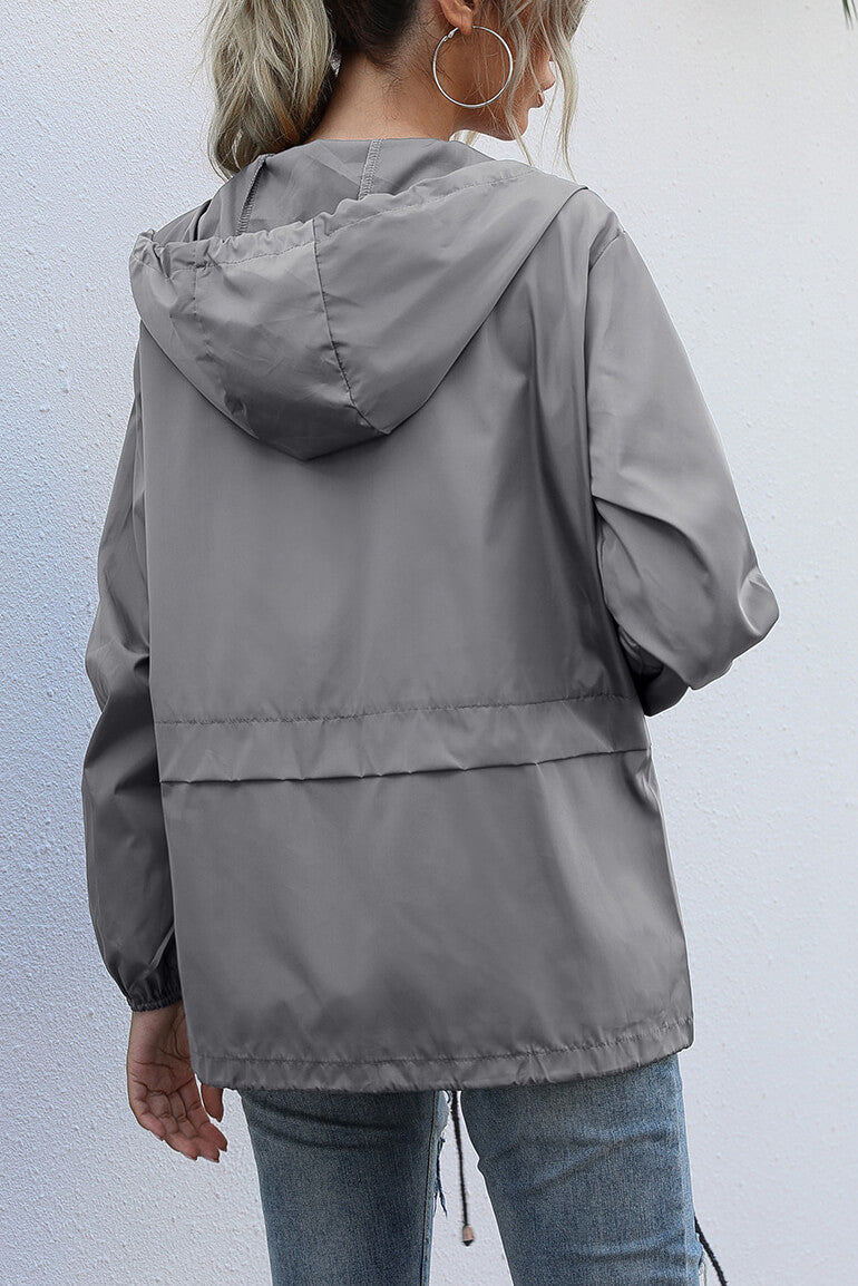 Hooded Windbreaker Sports Jacket for Active Outdoor Wear