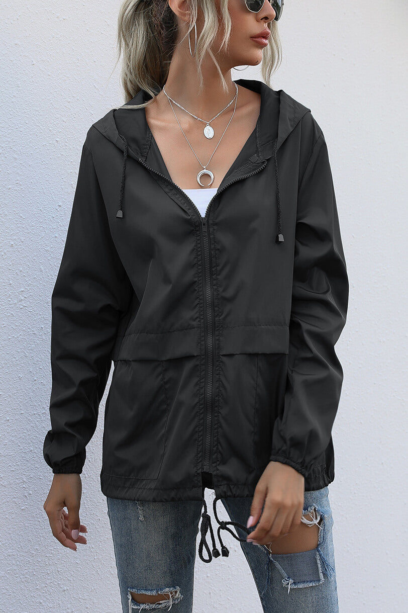 Hooded Windbreaker Sports Jacket for Active Outdoor Wear