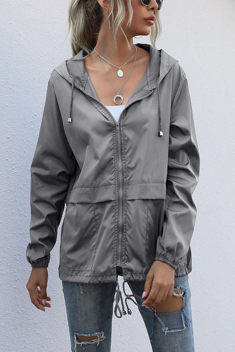 Hooded Windbreaker Sports Jacket for Active Outdoor Wear