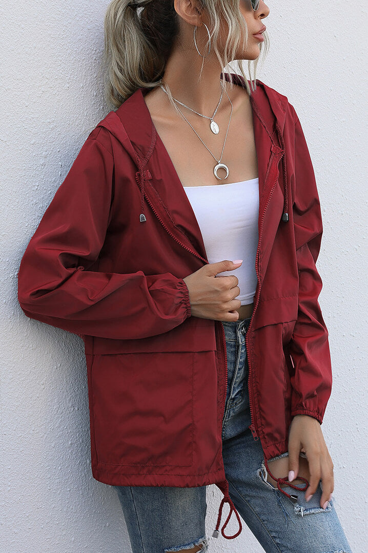 Hooded Windbreaker Sports Jacket for Active Outdoor Wear