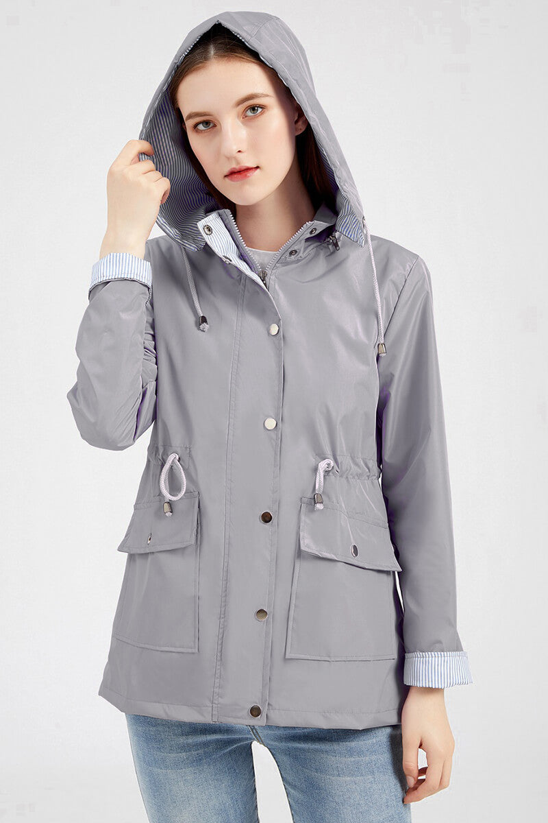 Hooded Windbreaker Jacket for Lightweight Outdoor Protection