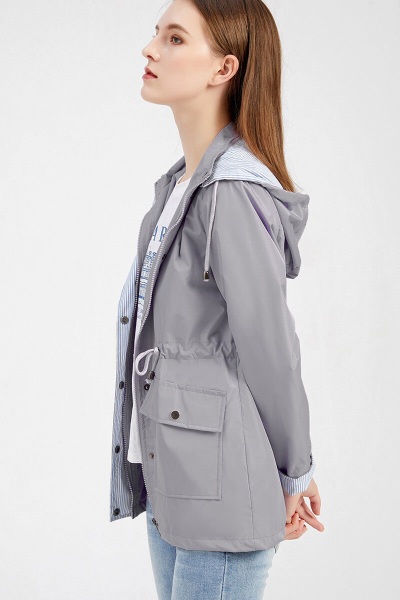 Hooded Windbreaker Jacket for Lightweight Outdoor Protection