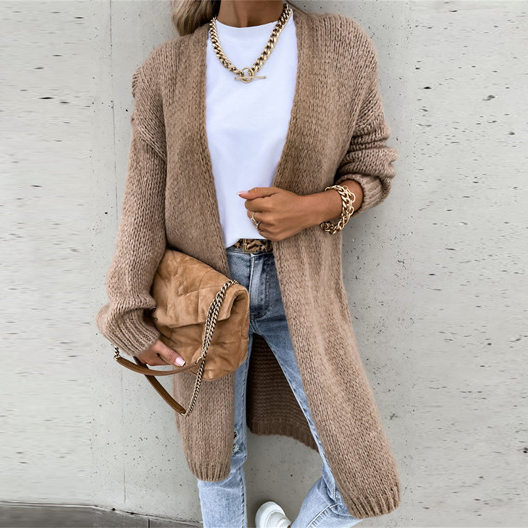 Women's Classic Long Knit Cardigan – Versatile All-Season Layer