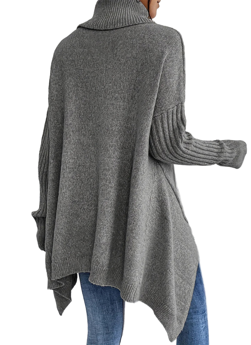 Women's Elegant Long Turtleneck Knit Sweater