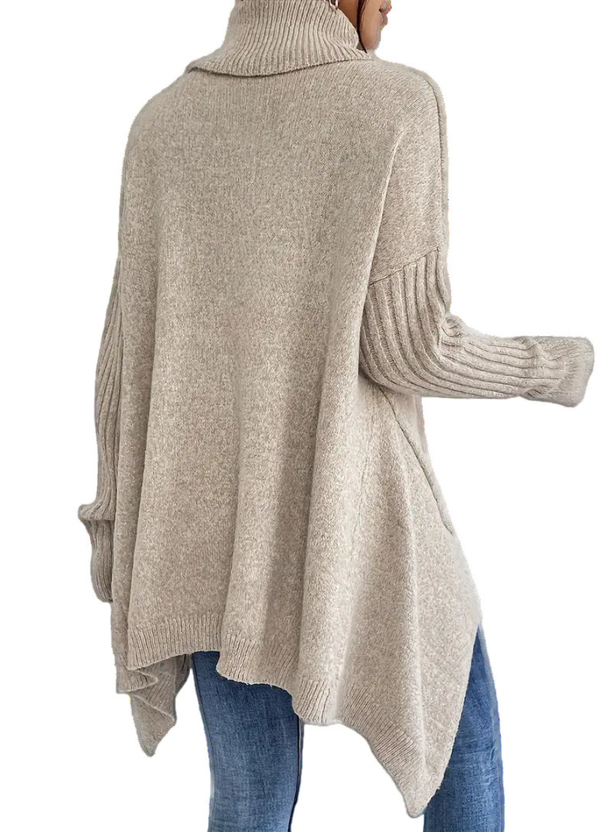 Women's Elegant Long Turtleneck Knit Sweater