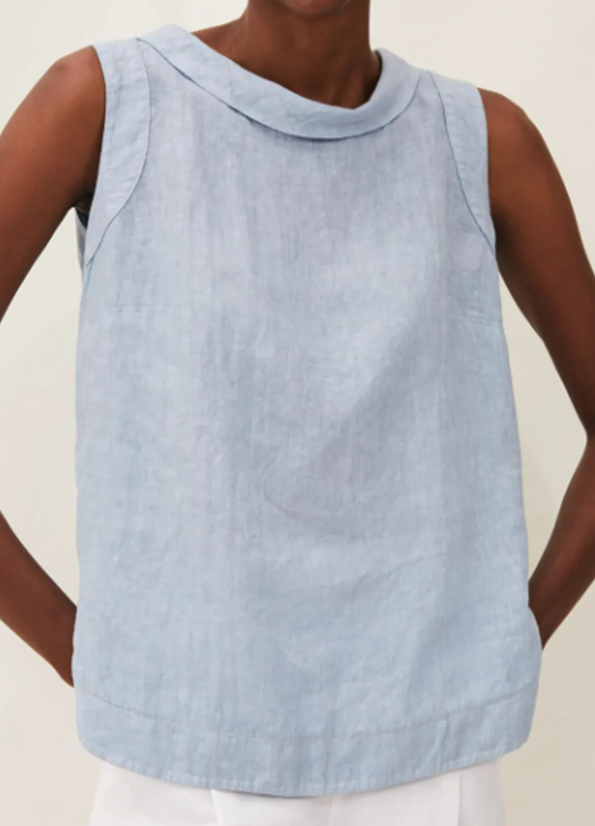 Lightweight Linen Short Sleeve Blouse with Round Neck for Summer