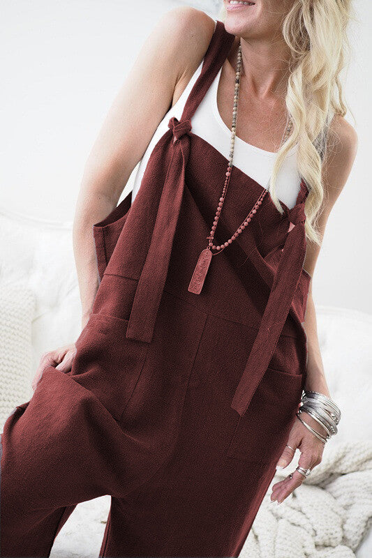 Oversized Sleeveless Jumpsuit in Berkeley Style