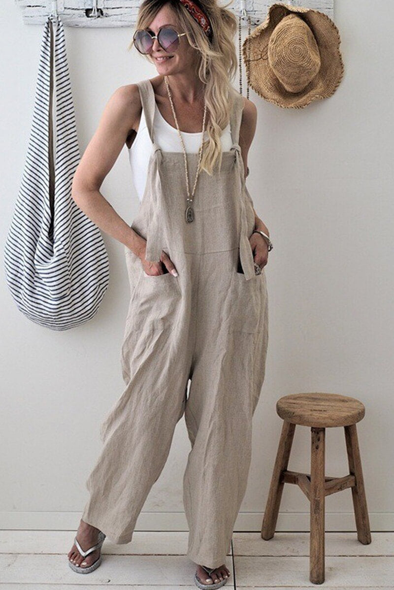 Oversized Sleeveless Jumpsuit in Berkeley Style