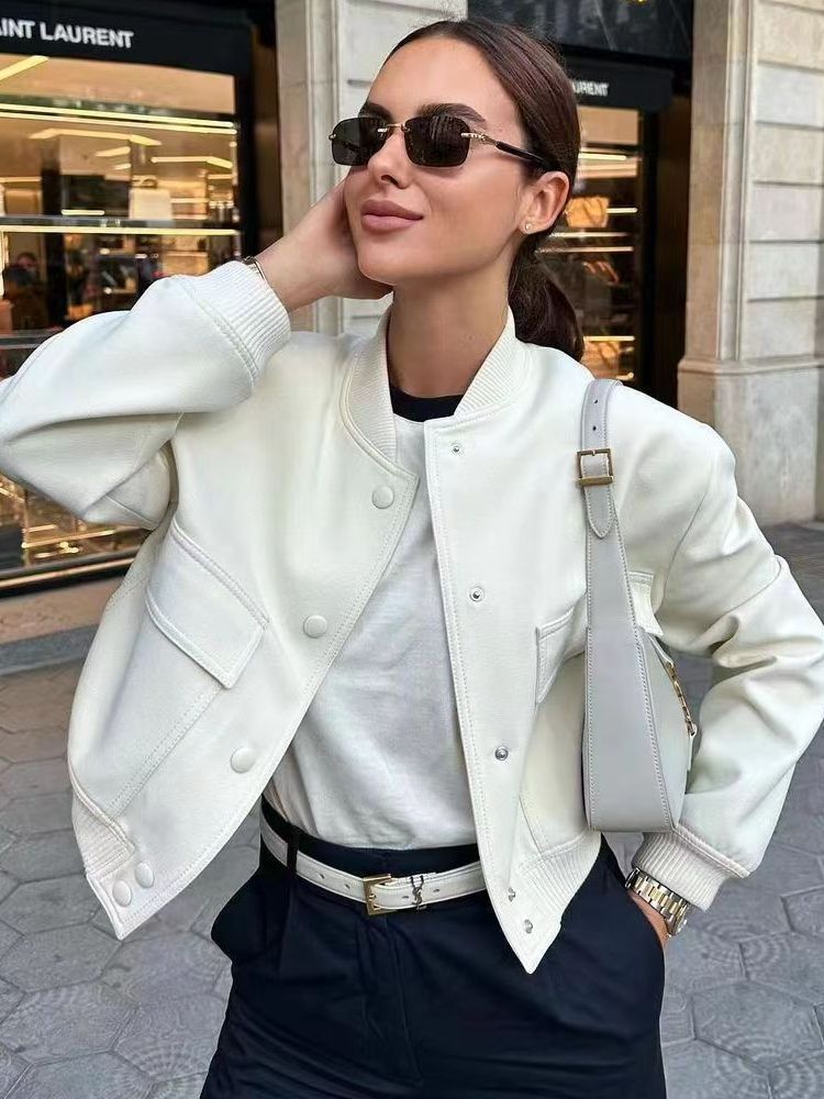 Women's Short Bomber Jacket – Stylish and Versatile Outerwear