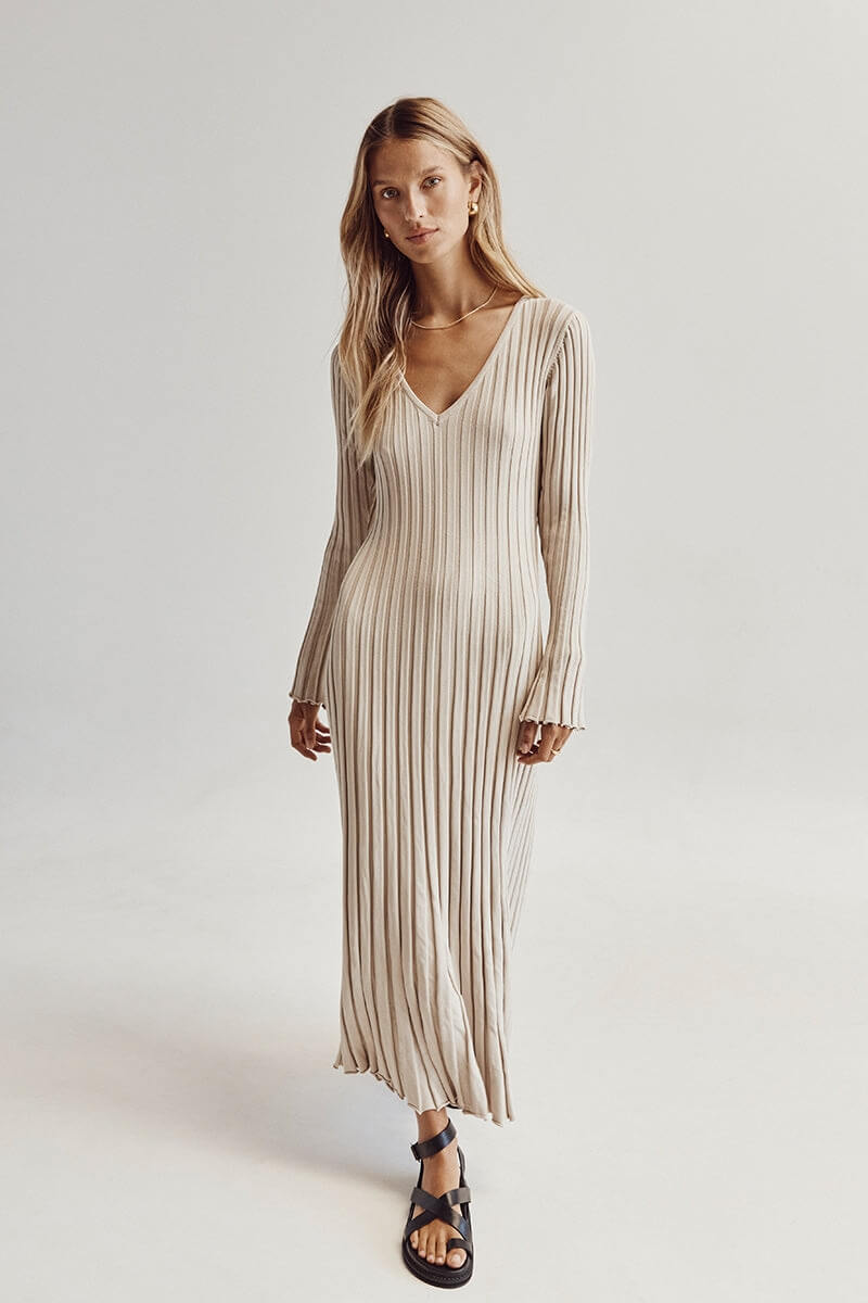 V-Neck Mesh Dress in Elegant Serena Design