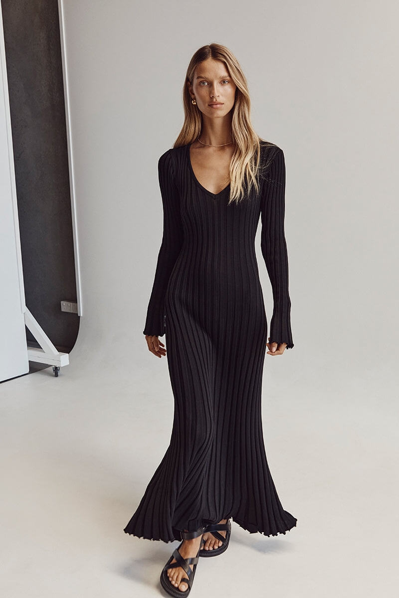 V-Neck Mesh Dress in Elegant Serena Design