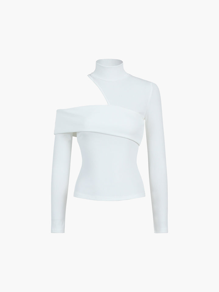 High Neck Short Mesh Blouse for Stylish Outfits