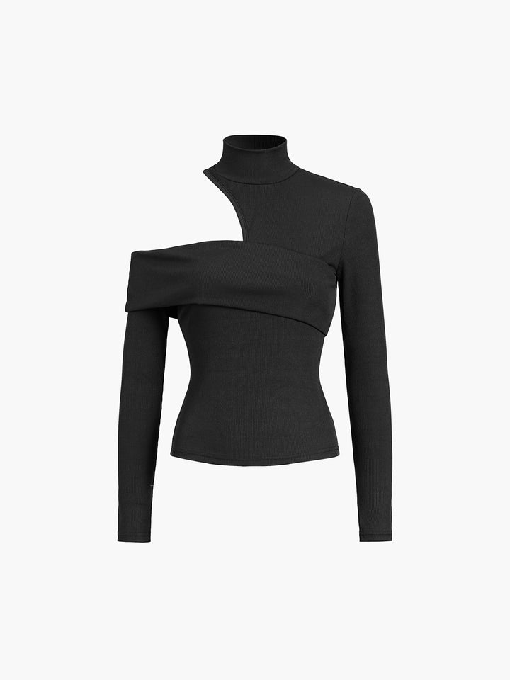 High Neck Short Mesh Blouse for Stylish Outfits