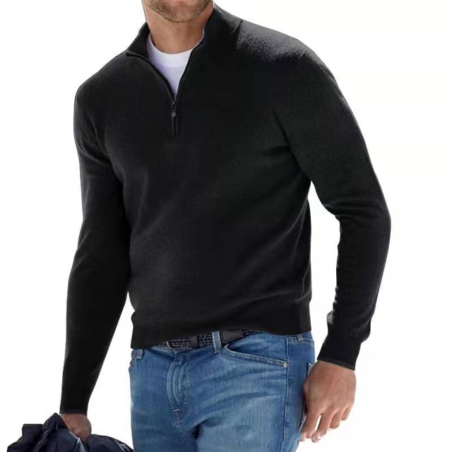 Luxury Zip-Up Sweater with Stylish Streetwear Design