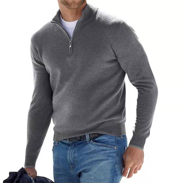 Luxury Zip-Up Sweater with Stylish Streetwear Design