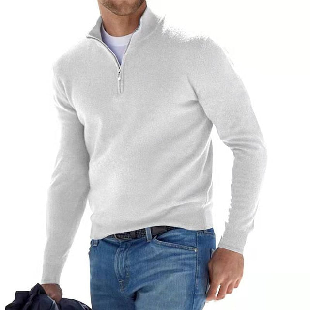 Luxury Zip-Up Sweater with Stylish Streetwear Design