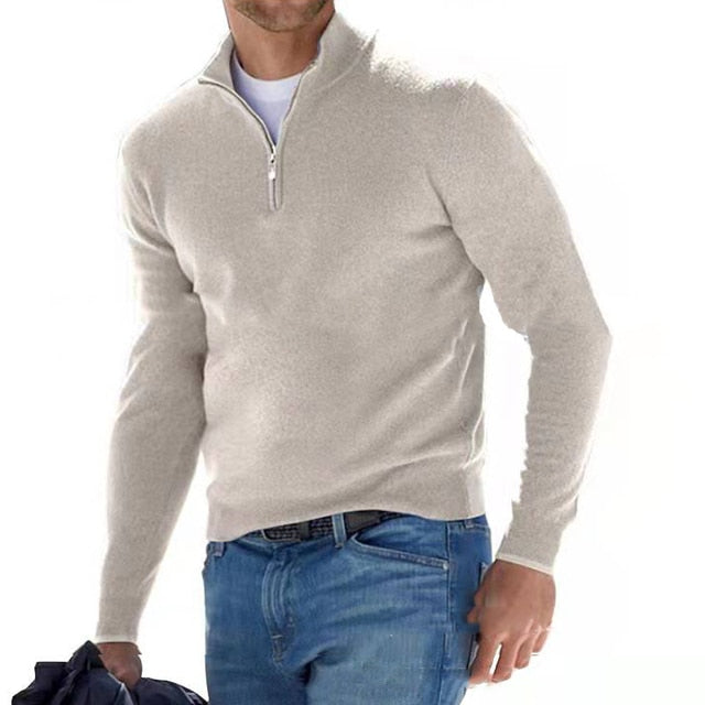 Luxury Zip-Up Sweater with Stylish Streetwear Design