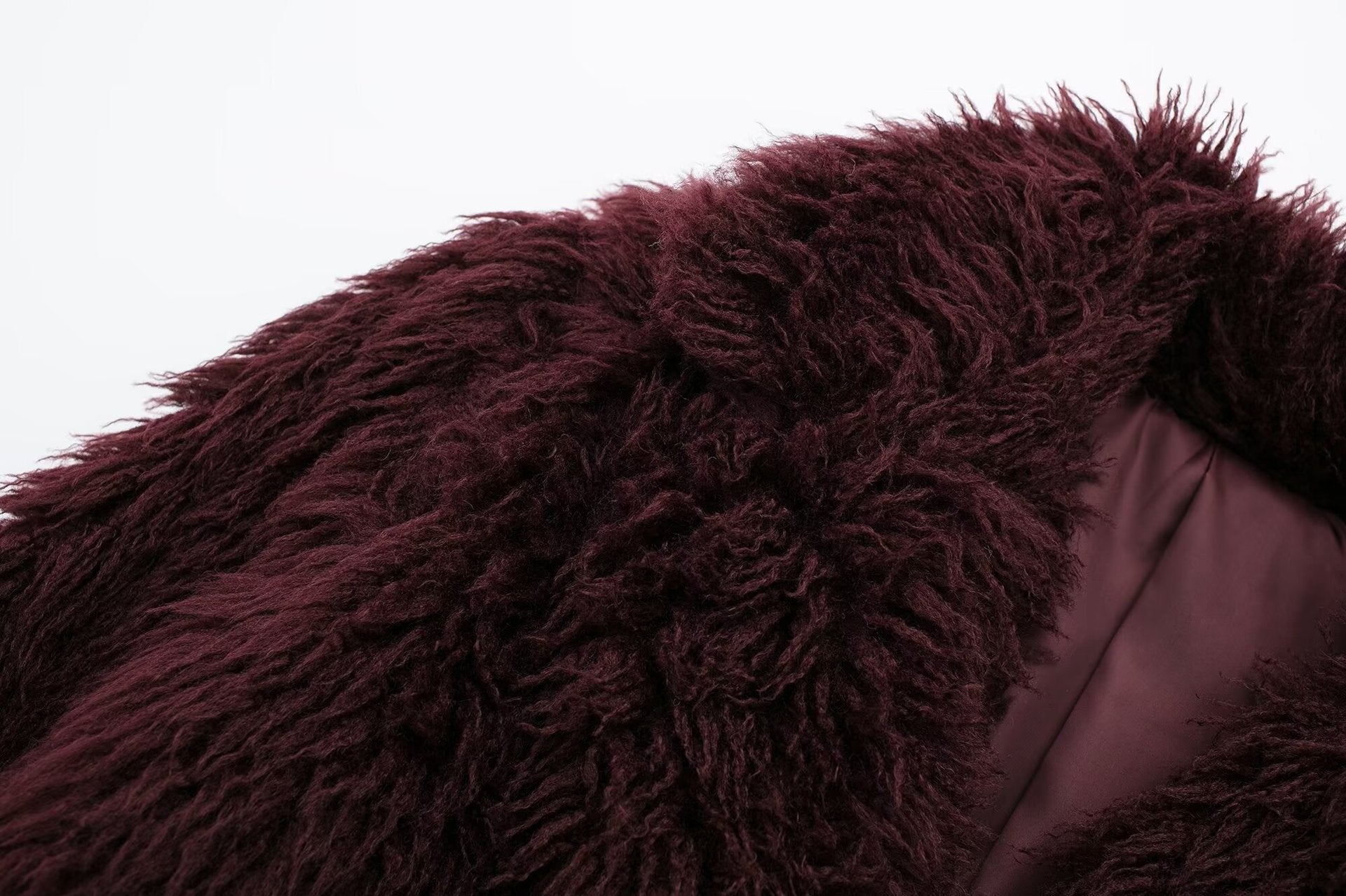 Burgundy Plush Jacket for Comfort and Style