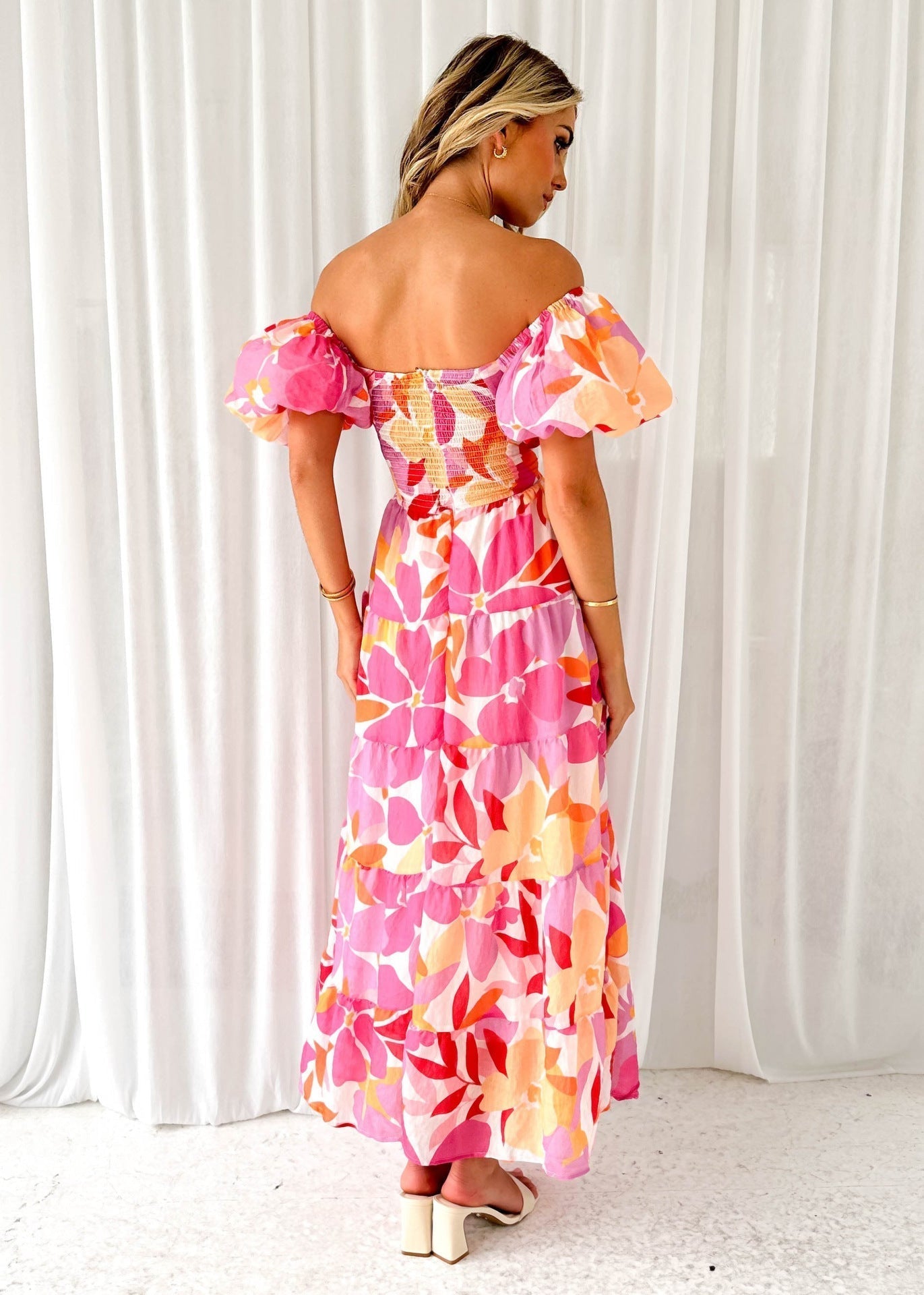 Puff Sleeve Valentina Dress for Effortless Style and Comfort