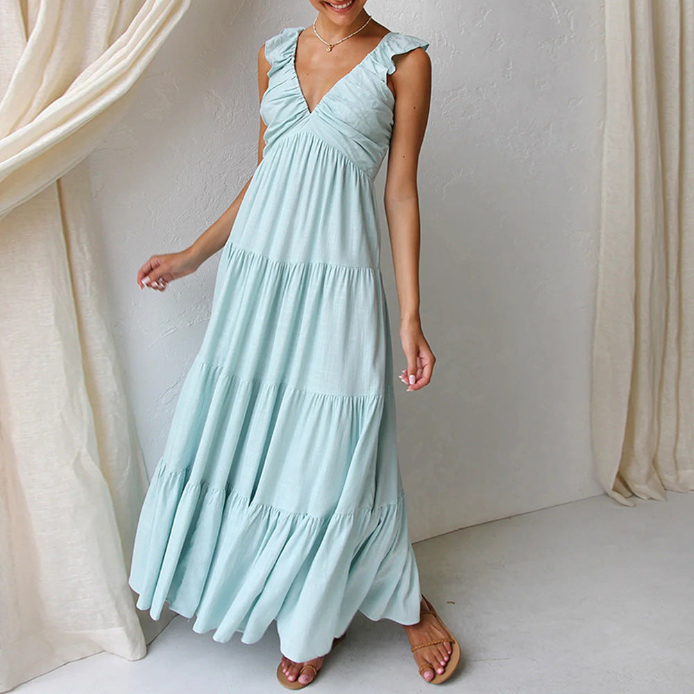Isabella Ruffled Long Summer Dress for Women