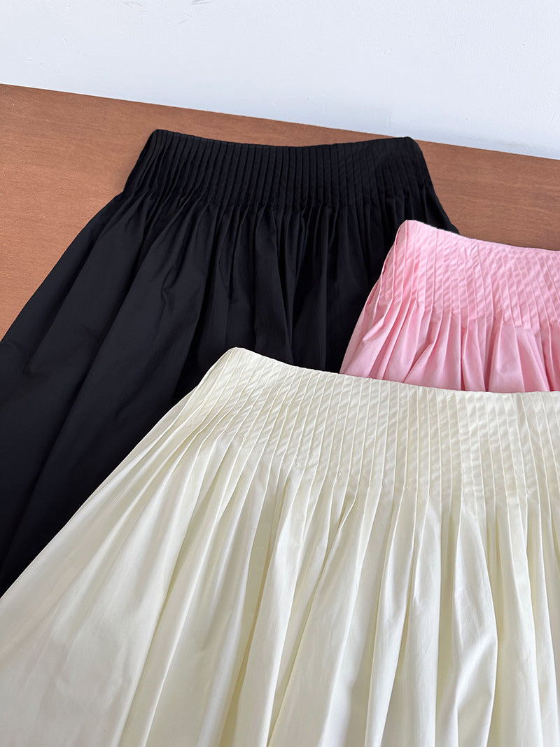 High-Waisted Midi Skirt with Flattering Fit and Versatile Style