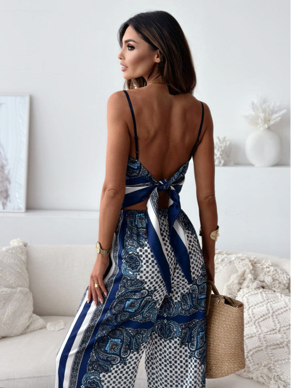 Bohemian Style Giselle-Inspired Two-Piece Outfit Set