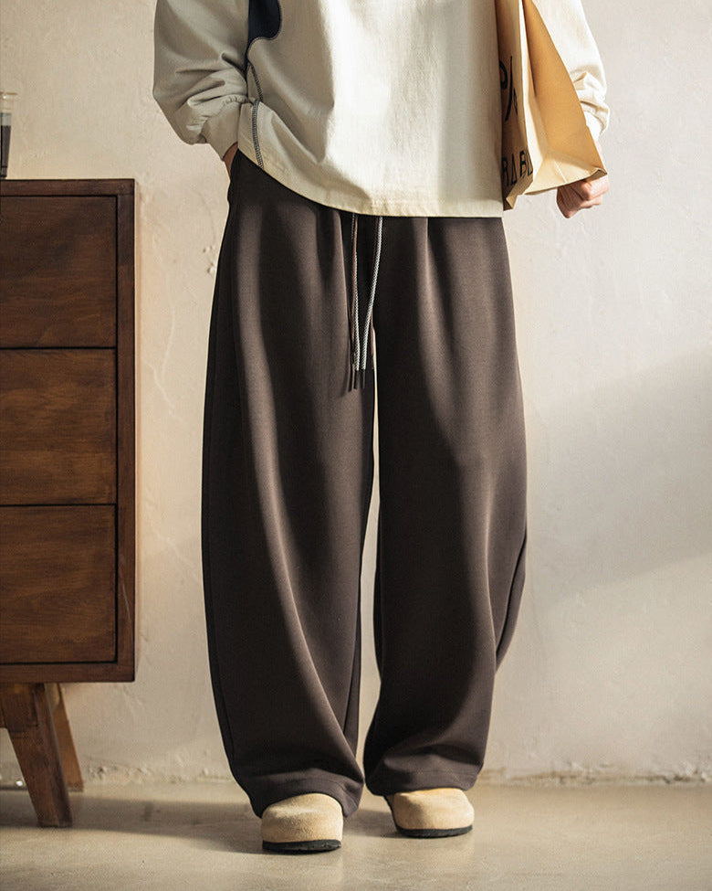 Men’s Relaxed Wide-Leg Drawstring Trousers