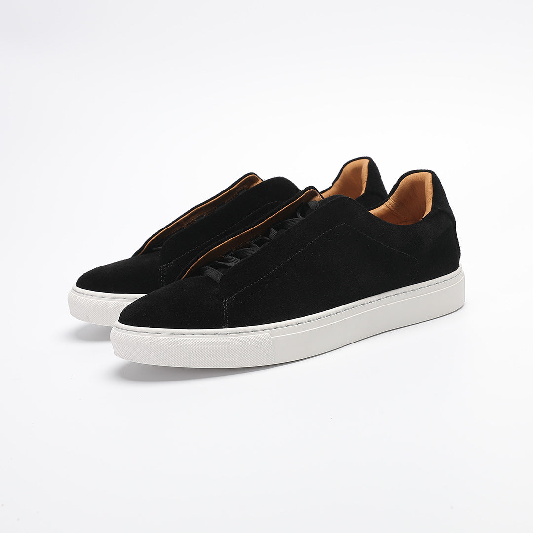 Men’s Black Suede Low Sneakers