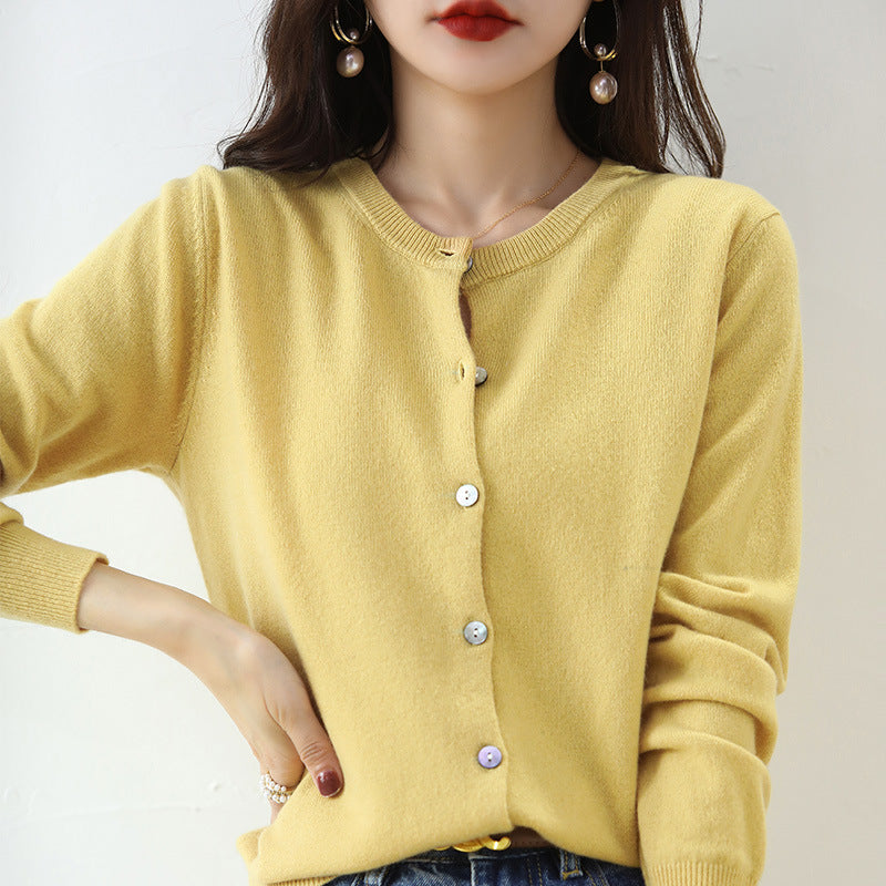 Women's Basic Knit Cardigan - Versatile Layering Essential