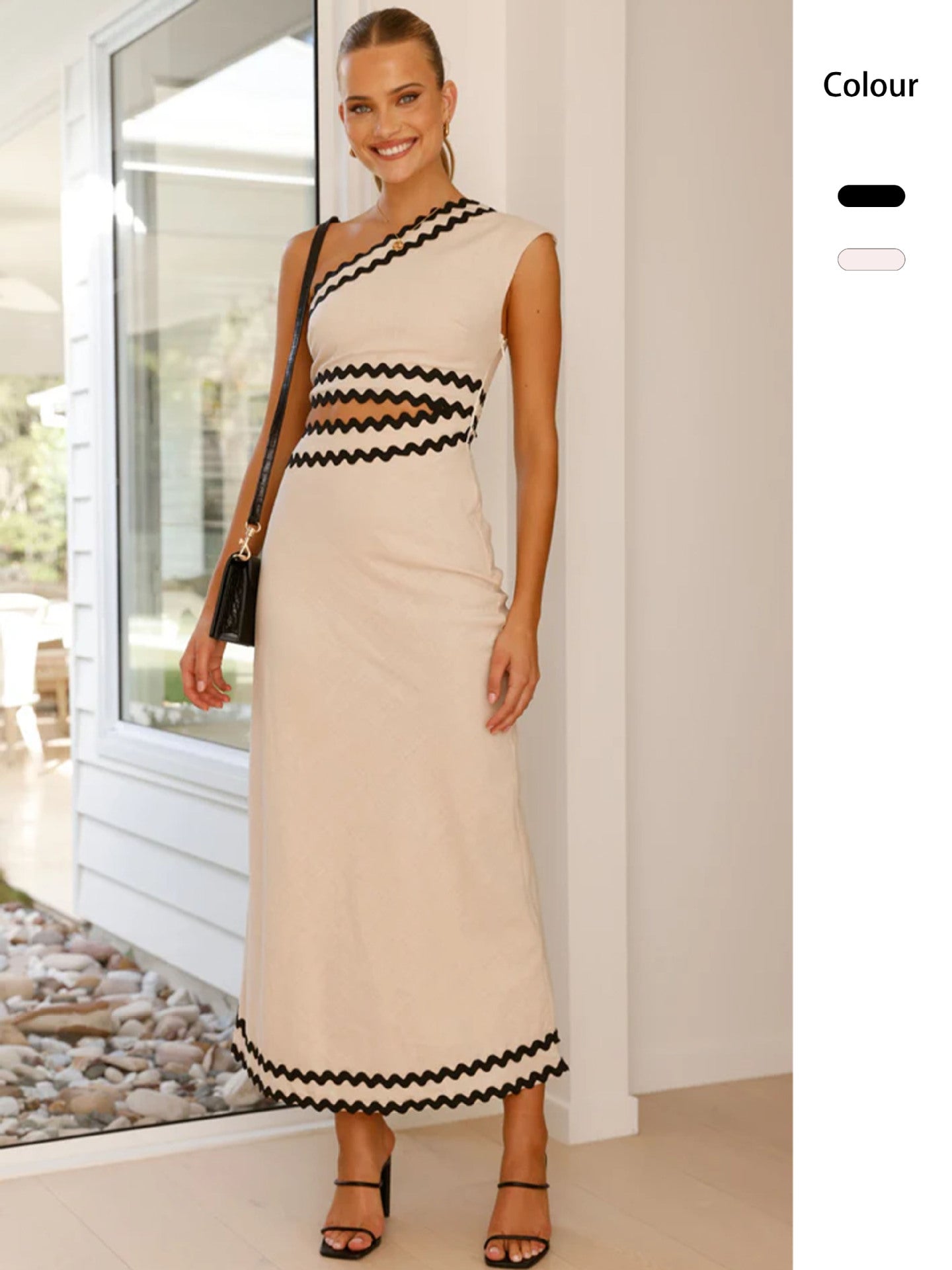 One-Shoulder Amelia Dress with Elegant Design and Flattering Fit