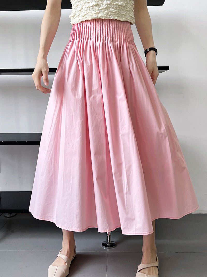 High-Waisted Midi Skirt with Flattering Fit and Versatile Style