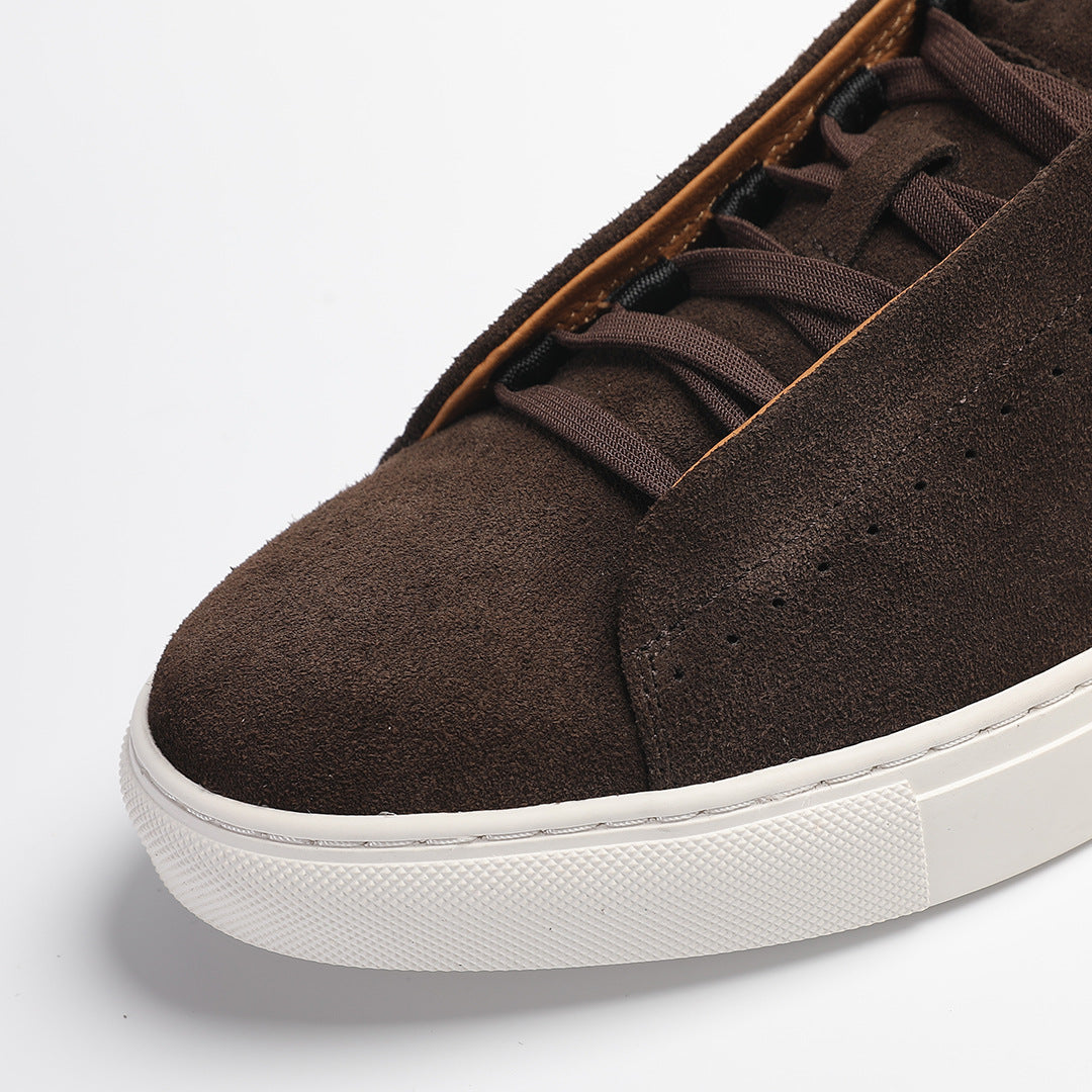 Men’s Brown Suede Low Sneakers