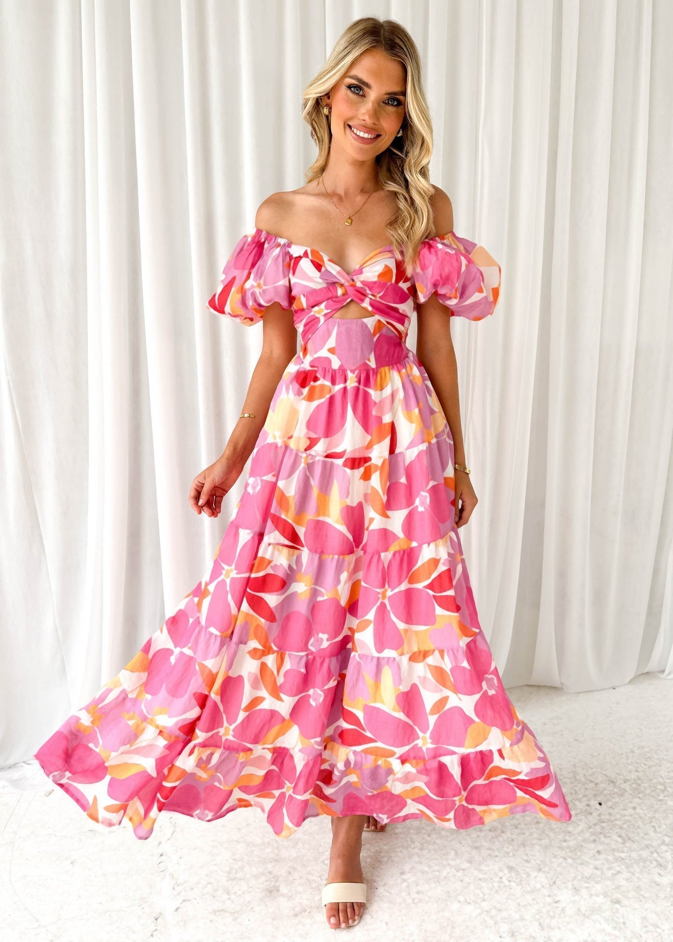 Puff Sleeve Valentina Dress for Effortless Style and Comfort