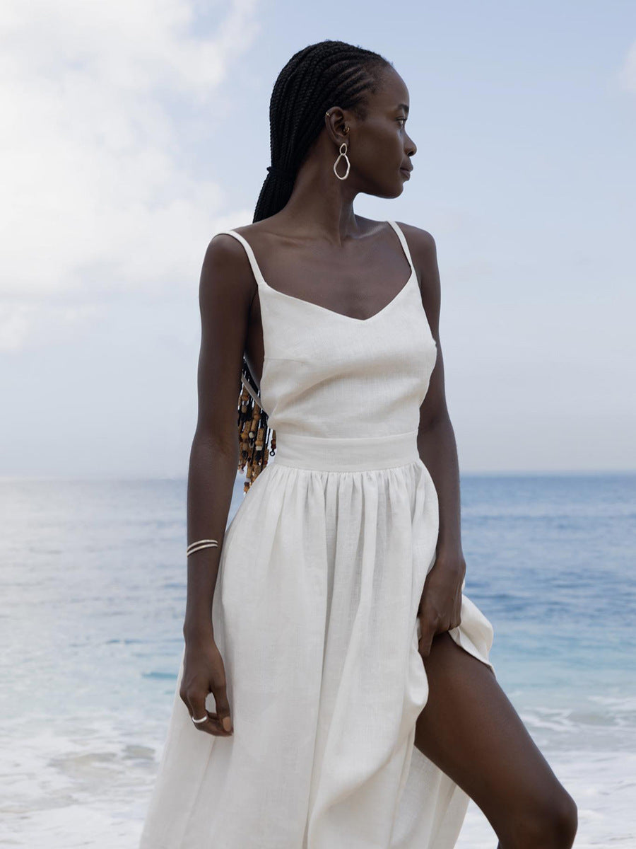 Cotton Maxi Dress with Long Straps for Comfortable Everyday Wear