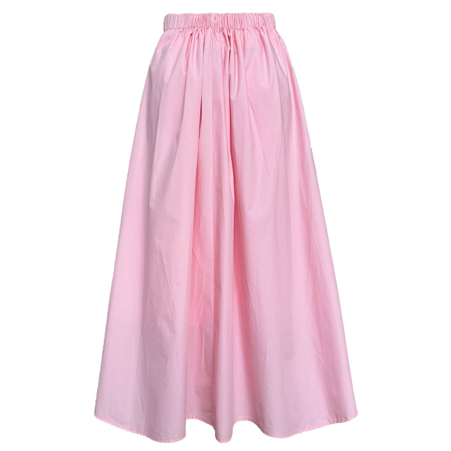 High-Waisted Midi Skirt with Flattering Fit and Versatile Style