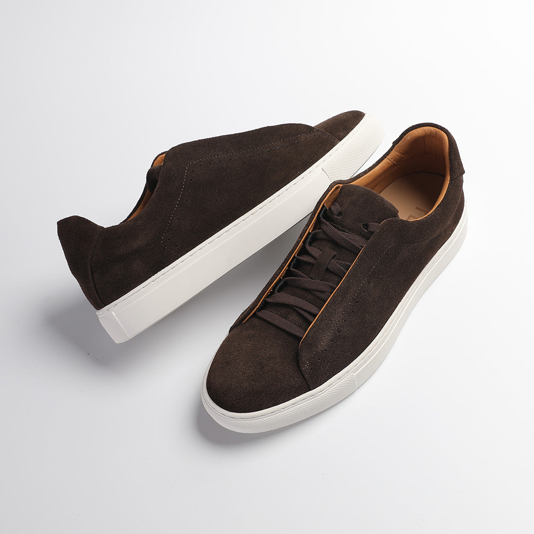 Men’s Brown Suede Low Sneakers