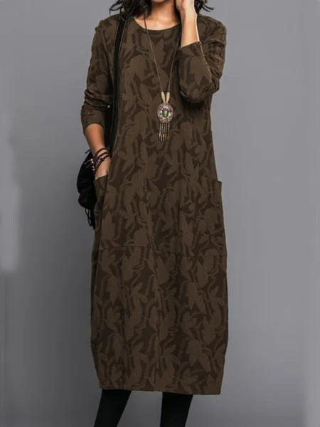 Bohemian Long Dress with Flowing Silhouette and Elegant Design