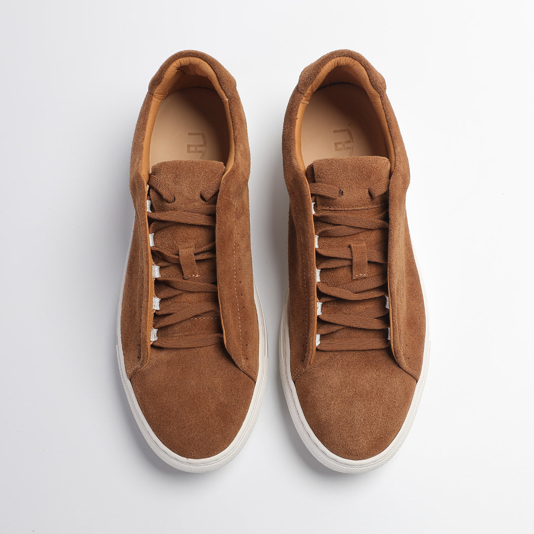 Men’s Camel Suede Low Sneakers