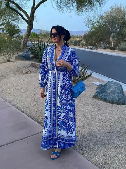 Embroidered A-Line Dress with Elegant Detail