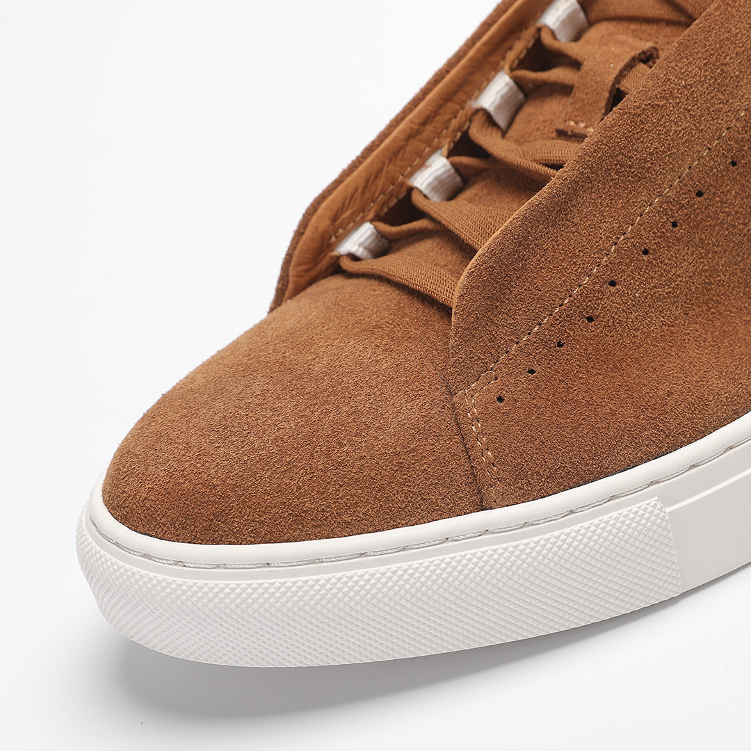 Men’s Camel Suede Low Sneakers