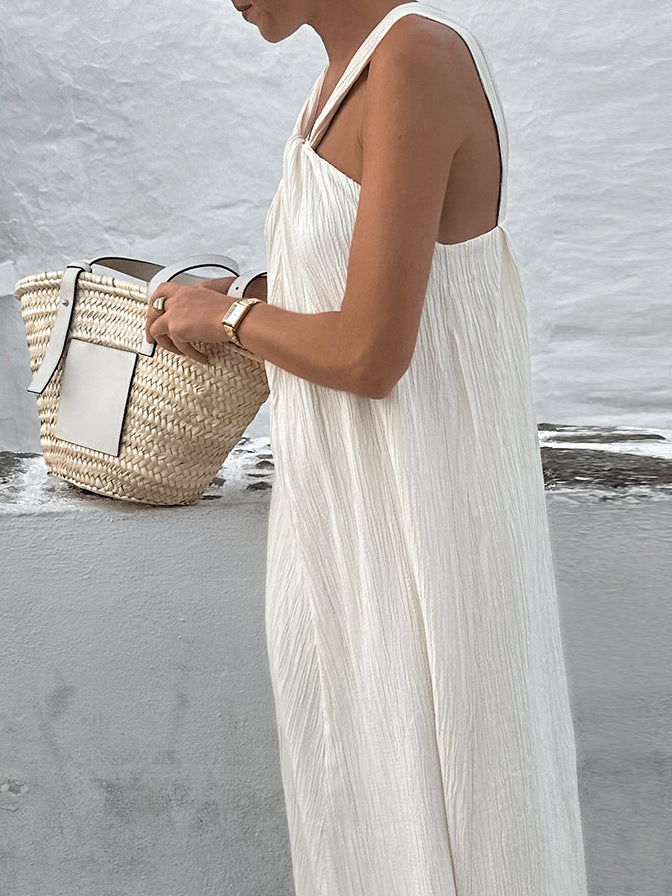 Front Knot Sofia Long Dress for Effortless Elegance