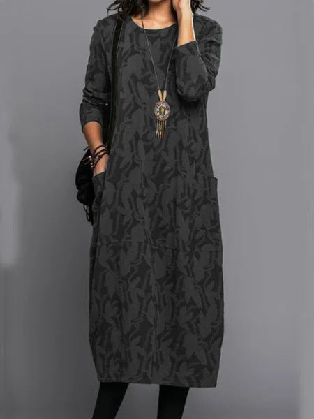 Bohemian Long Dress with Flowing Silhouette and Elegant Design