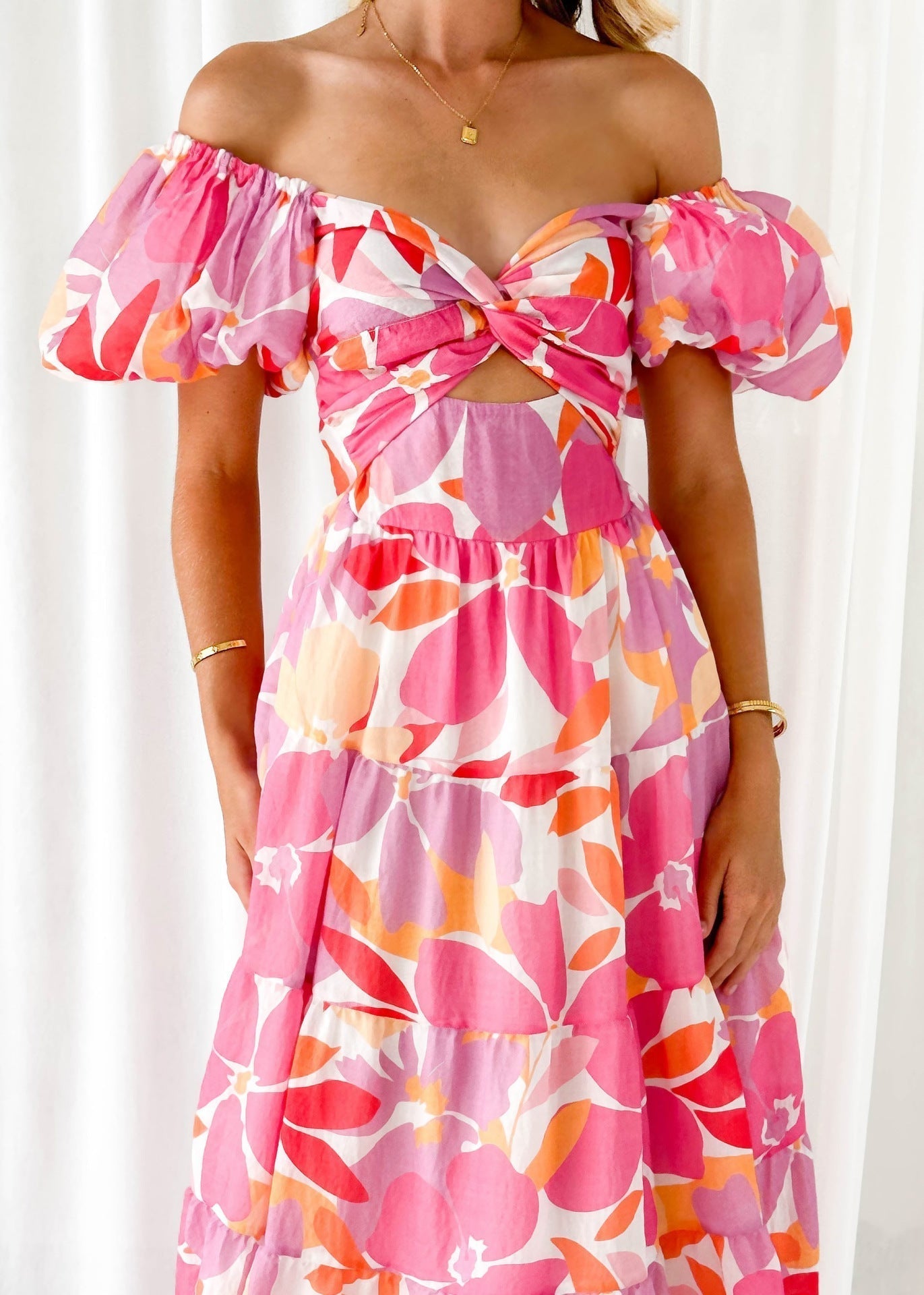 Puff Sleeve Valentina Dress for Effortless Style and Comfort