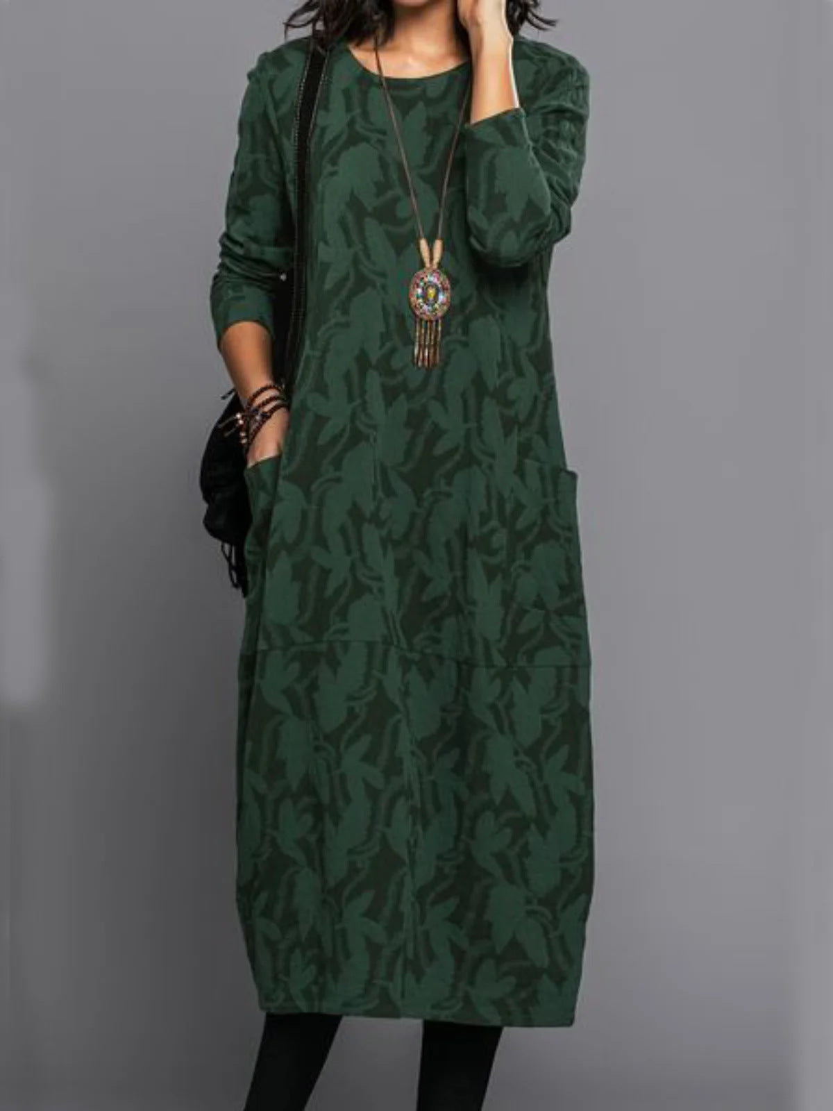 Bohemian Long Dress with Flowing Silhouette and Elegant Design