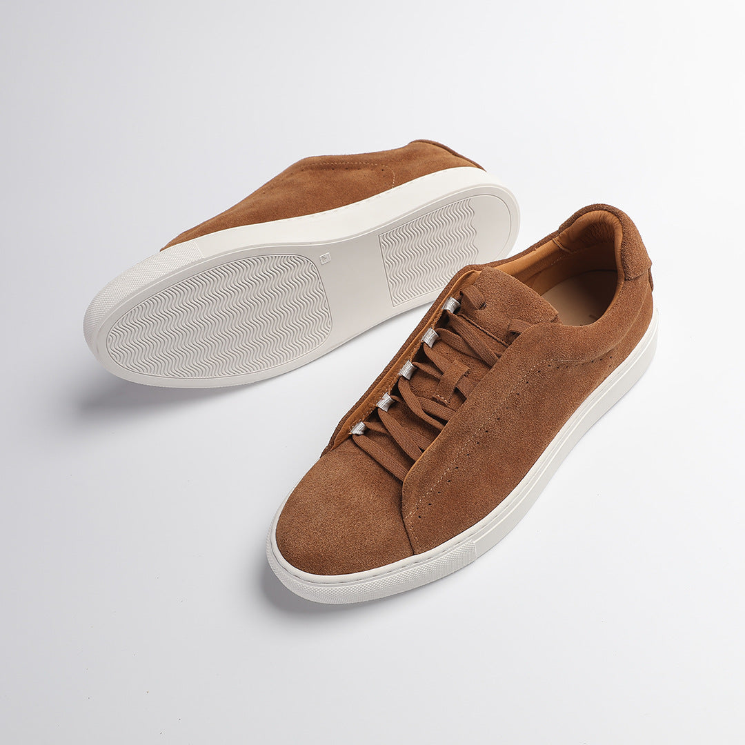 Men’s Camel Suede Low Sneakers